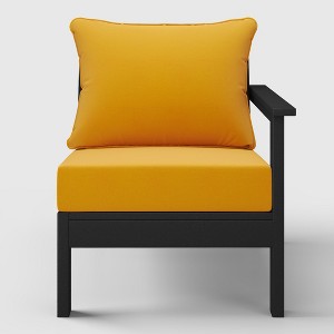 WestinTrends  Avalon Outdoor Patio HDPE Right Arm Facing Sectional Corner Club Chair with Patio Cushions - 1 of 4