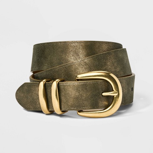 Women's Metallic Belt - Universal Thread™ Gold Xxl : Target