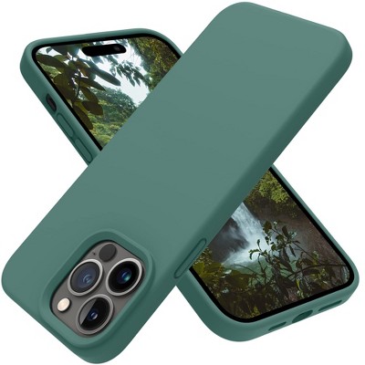 BONGEEK Designed for iPhone 14 Pro Case, Silicone Shockproof Slim Thin Phone Case for iPhone 14 Pro 6.1 inch (Pine Green)