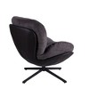 Maliang 360¡ã Swivel Office Chair, Modern Chenille Chair with Faux Leather and Black Metal Base Frame, for Small Spaces - 2 of 4