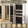 Makeup Vanity with Lighted Mirror, Jewelry Storage Shelves & Power Strip, 3 Lighting Modes, White - 4 of 4