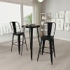 Merrick Lane 3 Piece Outdoor Dining Set with Bar Height Table and Stools - 2 of 4