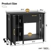 Bestier 40-50 Gallon Fish Tank Stand Wood Aquarium Stand with Storage Cabinet & Power Outlets LED Light, 660lbs Capacity, Black - 3 of 3