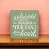 Slickblue Heartfelt Grandchild Wood Sign – Rustic 7x7 Knotty Pine with Hanging Slot or Shelf Display Option - 2 of 3