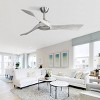 YAN Direct Current Fan With 3 Color Led Light,Indoor Ceiling Fan With Remote Reversible DC Motor And 3 Solid Wood Blades -The Pop Home - 3 of 4