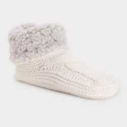 MUK LUKS Women's Faux Shearling Cuff Booties with Grippers