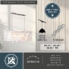 VAXCEL Elsa 5L Nickel Coastal Capiz Shell Linear Chandelier Island Pendant Light Fixture, 35.75 inch Oval - 4 of 4