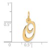 Black Bow Jewelry 14k Yellow Gold Ella Collection Small Fancy Script Initial Pendant A-W - 3 of 4