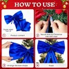 COZONY Satin Christmas Tree Topper Bow and Ribbon Bows Set - 3 of 4