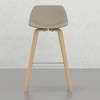 PAGED Set of 2 Bar Stools with Chrome Footrest, Modern Counter Stools with Curved Seat and Back, Dining Chairs for Home Pub - 2 of 4