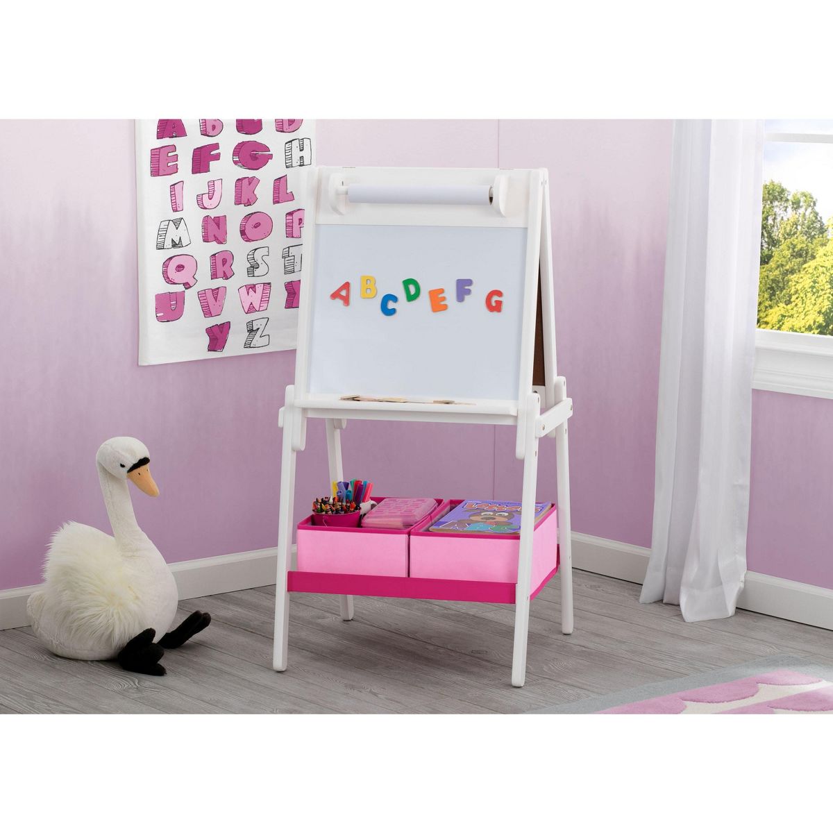 Delta Children MySize Kids Double-Sided Easel with Storage - thumbnail 2