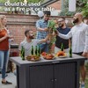 GustoWave 44 in. 50,000 BTU Outdoor Double Door Rectangular Propane Fire Pit Table with Lid, Lava Rock & Rain Cover - 4 of 4
