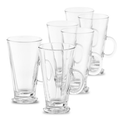 Libbey Catalina Clear Glass Irish Coffee Mugs, 9-ounce, Set of 6