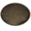 CTM Blank Oval Belt Buckle with Braided Edge - 4 of 4