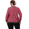 Agnes Orinda Women's Plus Size Contrast Color Long Sleeve Pullover Sweatshirts - 4 of 4