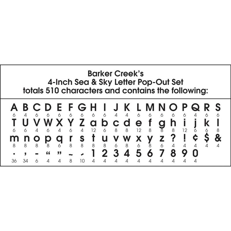 Barker Creek 4" 2pk Sea and Sky Letter Pop Out 510 Characters, 4 of 5