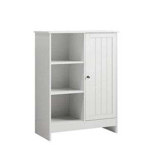 SEVOBAL Bathroom Storage Cabinets Freestanding Floor Cabinet with Shelves for Bathroom or Living Room, White, 23.62"*11.81"*31.5" - 1 of 4