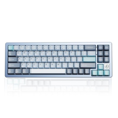 MaseiKar AL71 75% Mechanical Keyboard,Full Aluminum CNC,Hot Swappable Gasket,2.4GHz Wireless BT5.0/USB-C Wired,NKRO Programmable RGB Backlight(Blue)