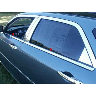 QAA is Compatible with 2005-2008 Dodge Magnum 4 Piece Stainless Window Sill Trim Set WS45920