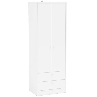 Cambridge 2 Door and 2 Drawer Wardrobe White - Chique