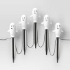 5ct 15.5" LED Halloween Pathway Lights with Chasing Effect and Timer Cool White Ghost - Hyde and EEK! Boutique™: Outdoor Ghost Decor - 3 of 4