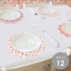 Big Dot of Happiness Pink Checkered Party - Round Table Decorations - Paper Chargers - Place Setting For 12 - 2 of 4
