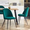 DOMETOUR Modern Velvet Dining Chairs Set of 4 for Living Room Outdoor Lounge - 2 of 4