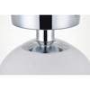 Elegant Lighting Baxter 1 Light Chrome Flush Mount With Frosted White Glass - 4 of 4