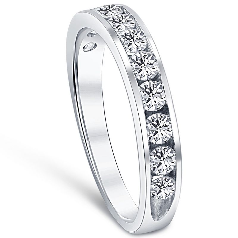 Pompeii3 1ct Diamond Wedding Ring 14K White Gold, 3 of 6