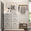 Okak Ventilated Shoe Cabinet with 3 Flip Doors & Adjustable Shelves, Freestanding Wooden Shoe Organizer with Anti-Tip Device for Entryway - 4 of 4