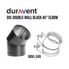 DuraVent 6DVL-E45 DVL Galvanized Steel/Stainless Steel Double Wall Wood Burning Stove 45 Degree Elbow Connector, 6 Inch Diameter - 4 of 4