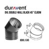 DuraVent 6DVL-E45 DVL Galvanized Steel/Stainless Steel Double Wall Wood Burning Stove 45 Degree Elbow Connector, 6 Inch Diameter - image 4 of 4