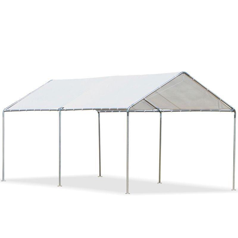 Outsunny 10'x20' Carport Heavy Duty Galvanized Car Canopy with Included Anchor Kit, 3 Reinforced Steel Cables, 5 of 11