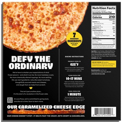 LOVE PIZZA Cheese Frozen Pizza - 19.5oz