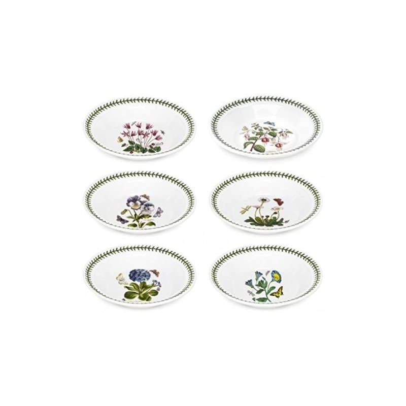 Portmeirion Botanic Garden Soup Plate/Bowl, Set of 6, Fine Earthenware, Made in England - Assorted Floral Motifs, 8.5 Inch, 1 of 7