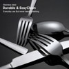 BRINJOY 45-Piece Stainless Steel Silverware Set - Ergonomic Cutlery Set with Steak Knives for 8, Dishwasher Safe - 2 of 4