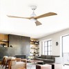 52" Ceiling Fan with Lights Remote Control,Quiet DC Motor 3 Blade Ceiling Fans 6 Speed Levels,Reversible Ceiling Fan,for Patio,Living Room,Bedroom - 4 of 4