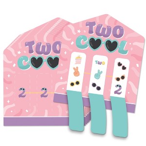 Big Dot of Happiness Two Cool - Girl - Pastel 2nd Birthday Party Game Pickle Cards - Pull Tabs 3-in-a-Row - Set of 12 - 1 of 4