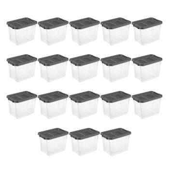 16qt Clear Storage Box With Lid White - Room Essentials™ : Target