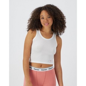 Hanes Originals Comfywear Women's Rib Crop Tank - 1 of 4