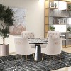 Modern Dining Chairs Set of 4, Upholstered Accent Chair Tufted Back Armless Chair with Back Pull - 2 of 4