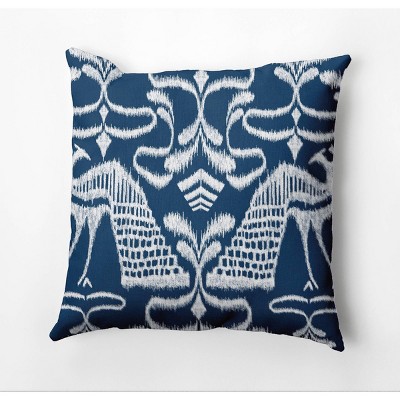 18"x18" Crown Square Throw Pillow Blue - e by design