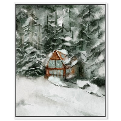 Art Remedy Winter in December Landscape Wall Art Framed
