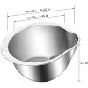 4-in-1 Washing Bowl for Quinoa, Stainless Steel Rinser With Side Drainers Small Colander for Cleaning Fruits, Vegetables - 2 of 4