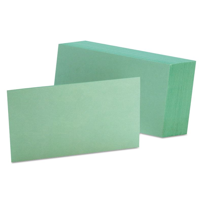 Oxford Unruled Index Cards 3 x 5 Green 100/Pack 7320GRE, 1 of 4