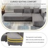 NicBex Modular Sectional Sofa,L-Shaped Chenille Couch with 2 Pillows for Living Room,Apartment,Gray - image 3 of 4