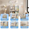 4 Tier Kids Wooden Bookshelf, Kids Bookshelf Children Bookcase with Adjustable Shelf for Playroom Nursery Living Room - 2 of 4
