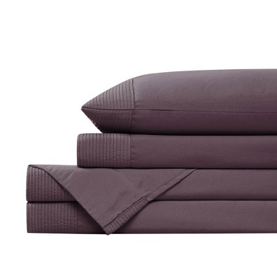 Purple Full Microfiber Deep Pocket Sheet Set