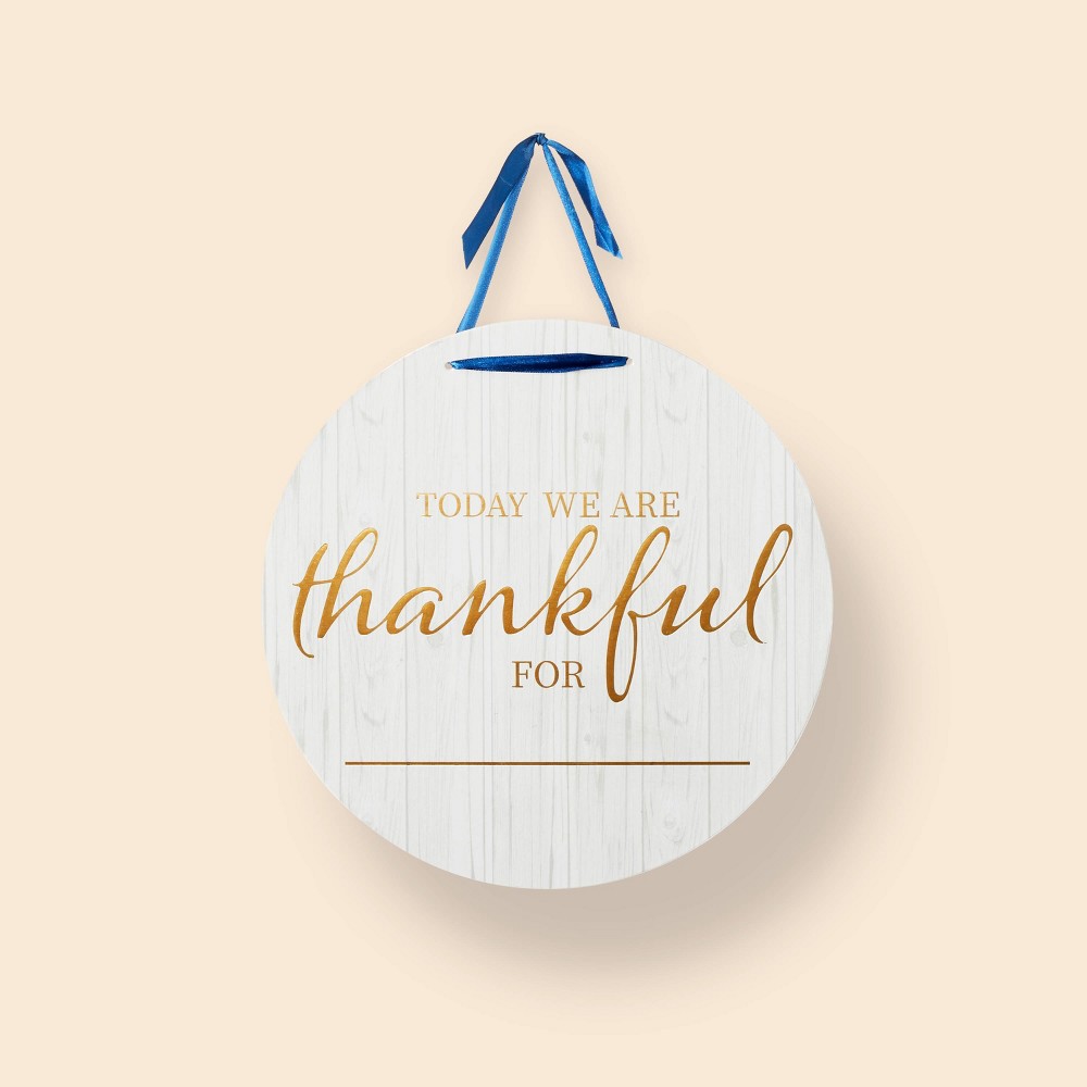 Thanksgiving Reusable 'Today We Are Thankful For' Hanging Decor - Spritz