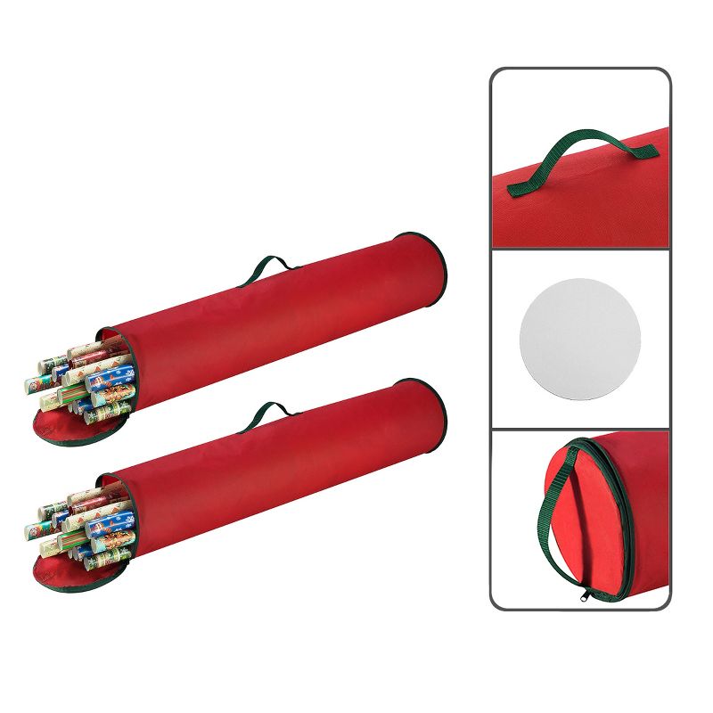 Elf Stor 40in Giftwrap Storage Bag 2-Pack, Red, 2 of 6